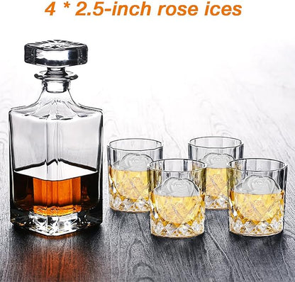 CAMKYDE Rose Ice Cube Tray 2.5 Inch, 4 Cavity Silicone Rose Ice Cube Mold - Image 6