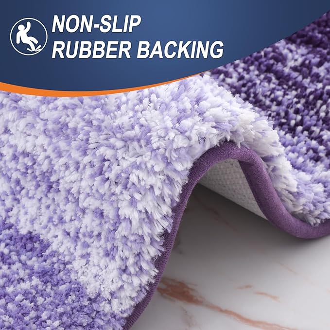 OLANLY Luxury Toilet Rugs U-Shaped 24x20, Extra Soft and Absorbent Microfiber - Image 5