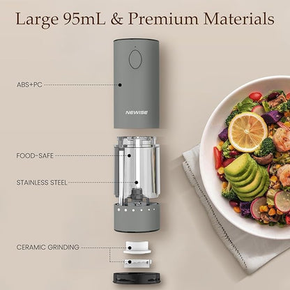 Newise Electric Salt and Pepper Grinder Set, Rechargeable - Image 5