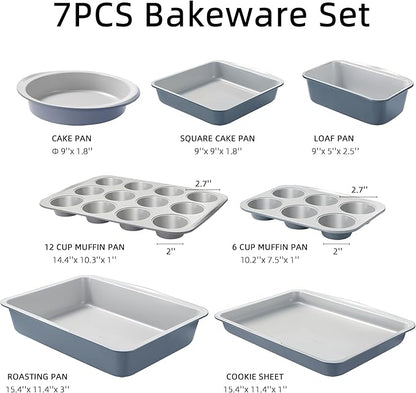 CAROTE 7-Piece Nonstick Stackable Baking Pans Set - Image 2