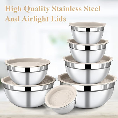 7 Piece Stainless Steel Mixing Bowls - Image 5