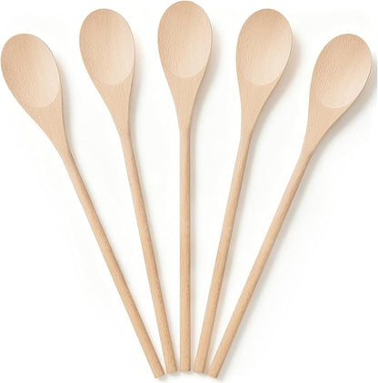 Cooking Wooden Spoons, MORGLES 14-Inch Serving Spoons by Morgles