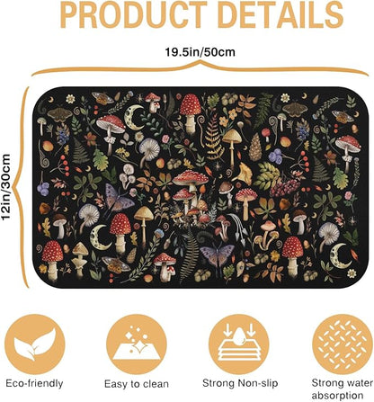 Kitchen Countertop Dish Drying Mat, Super Absorbent Coffee Bar Mat - Image 5