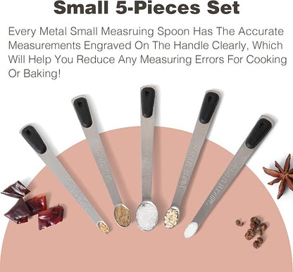 Mini Measuring Spoons Set, Tiny Stainless Steel Measure Teaspoons - Image 6