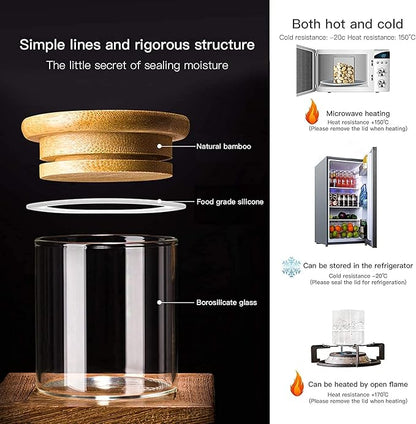 20 Pcs Glass Spice Jars with Airtight Bamboo Lids, Labels and Pen, 2.5oz Mini - Image 5