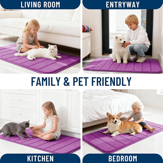 OLANLY Memory Foam Long Bathroom Rugs Runner 47x20, Super Soft Absorbent Bath - Image 9