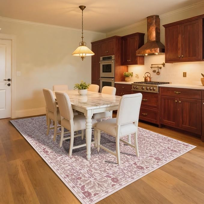 4x6 Area Rug for Bedroom Beside Rug, Laundry Room, Washable Non-Slip Low Pile - Image 3