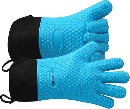 GEEKHOM BBQ Gloves Heat Resistant Oven Mitts by GEEKHOM