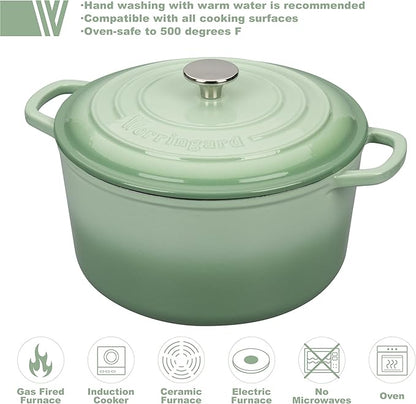 VORRINGARD Enameled Cast Iron Dutch Oven Pot - Image 3