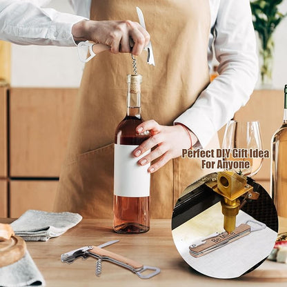 12 Pcs Wood Wine Bottle Opener Bachelor Groomsmen Gift 4 in 1 Corkscrew Wine - Image 5