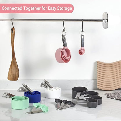 Measuring Cups and Spoons Set of Huygens Kitchen Gadgets 10 Pieces, Stackable - Image 5