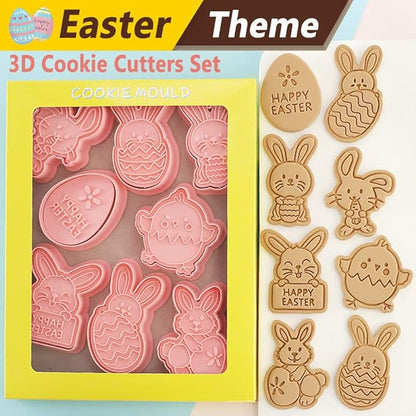 8 Pcs Cookie Cutters Set 3D Holiday Cookie Cutters - Image 6