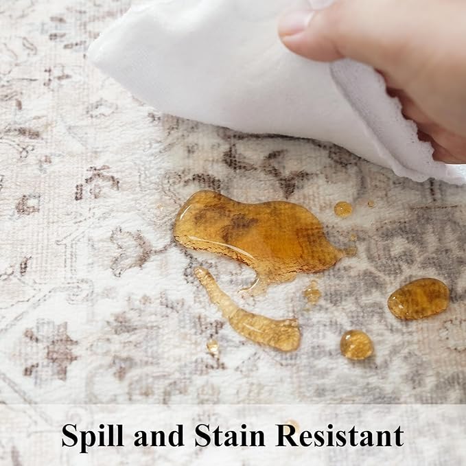 10x14 Washable Vintage Area Rug - Image 6