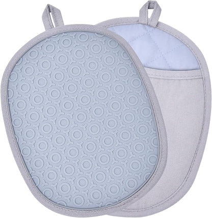 2Pack Heat-Resistant Silicone Pot Holders & Oven Mitts Set, Kitchen Hot Pads by Unknown