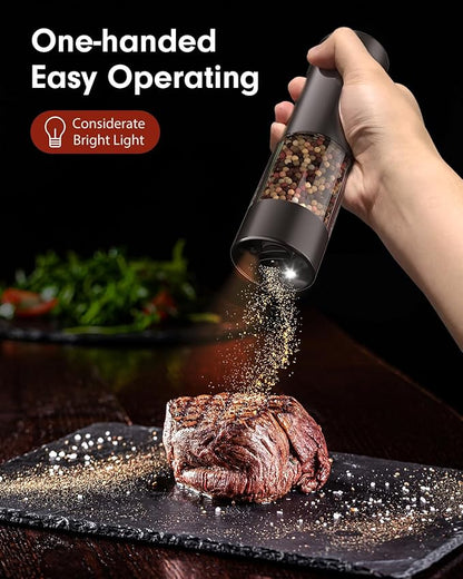 TOMEEM Upgraded Larger Capacity Electric Salt and Pepper Grinder Set - Image 2