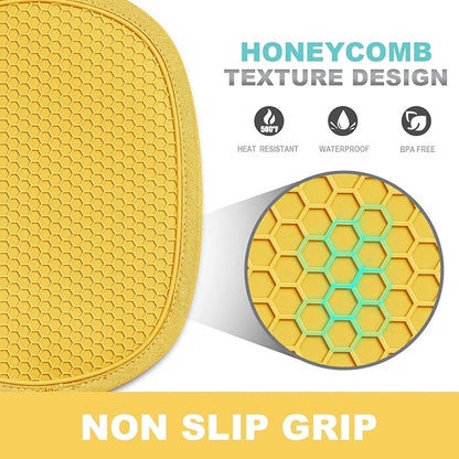 2-Pack Silicone Pot Holders for Kitchen Heat Resistant up to 500°F, Non-Slip - Image 3