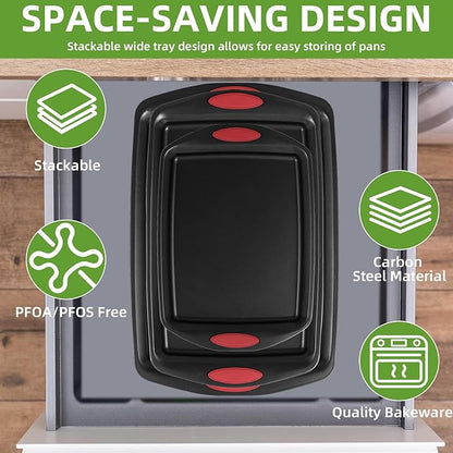 5-Piece Nonstick Baking Pans Set - Image 3
