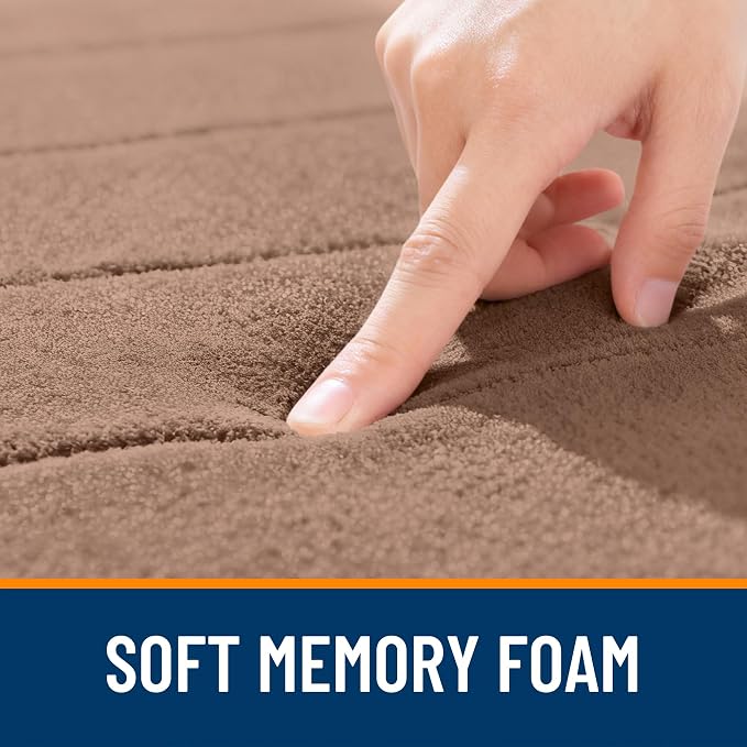 OLANLY Memory Foam Long Bathroom Rugs Runner 70x24, Super Soft Absorbent Bath - Image 5