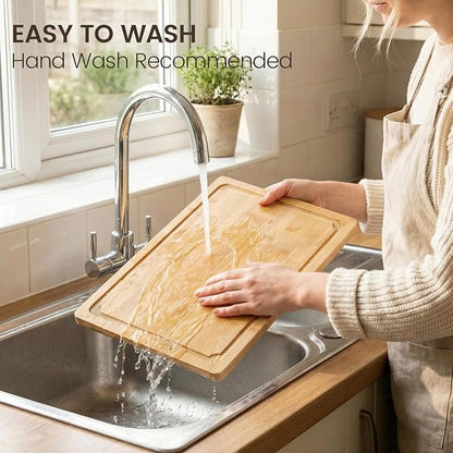Extra Large Cutting Board Set of 3, Bamboo Cutting Boards - Image 6