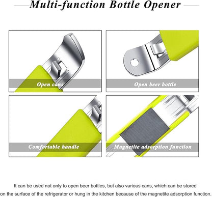 3 Pieces Magnetic Bottle Openers Can Opener Classic Beer Opener Stainless Steel - Image 2