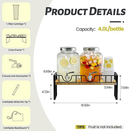 Hassky Extra Wider Glass Drink Dispensers - Image 8
