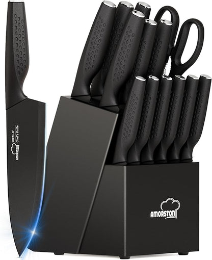 Knife Set, 15 Pieces Kitchen Knife Set by Amorston
