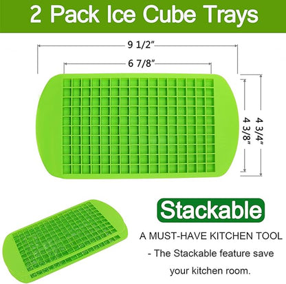 Silicone Mini Ice Cube Trays 2 Pack, 160 Small Ice Cube Molds Easy Release - Image 6
