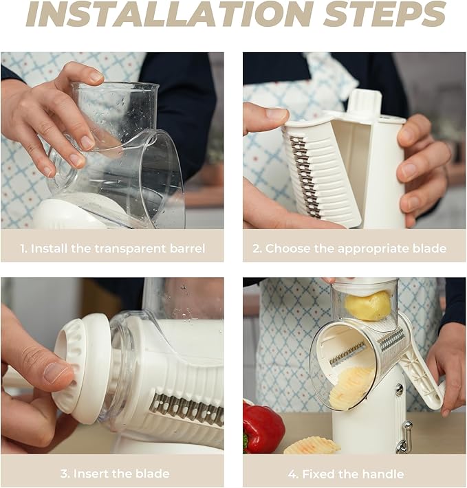 ZHANG XIAO QUAN SINCE 1628 Rotary Cheese Grater, Cheese Shredder - Image 8