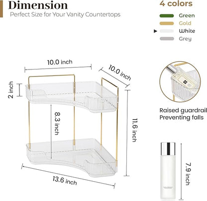 Aveniee Corner Bathroom Counter Organizer, Bathroom Countertop Shelf Makeup - Image 5