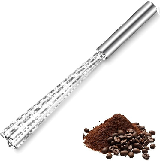 Baderke 1 Pack Espresso Whisk Tool 10.6" Long Handle Mini Whisk by Baderke