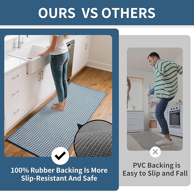 YDKGL Kitchen Mat Kitchen Rugs Sets of 2 PCS Non Slip Washable, Super Absorbent - Image 6