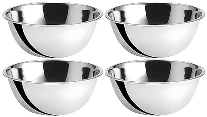 OCS Parts 8 Quart Mixing Bowls | Set of 4 | 13.25-Inch Stainless Steel by OCSParts