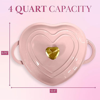 Paris Hilton Enameled Cast Iron Dutch Oven Heart-Shaped Pot - Image 8