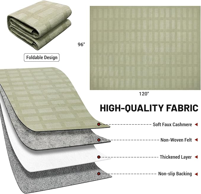 Washable Rugs 8x10 Area Rugs for Living Room, Ultra Soft Faux Wool Retro Carpets - Image 2