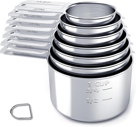 TILUCK Stainless Steel Measuring Cups Set, Kitchen Gadgets by TILUCKBringsGoodLuck