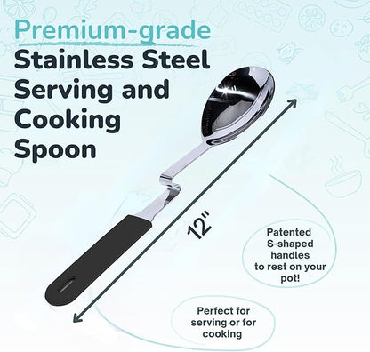 Souper Cubes + Lori Greiner No Mess Stainless Steel Cooking Spoon - Image 4