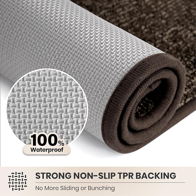PURRUGS Dirt Trapping Door Mat 24" x 35.5", Non-Slip Machine Washable Entry Rug - Image 5
