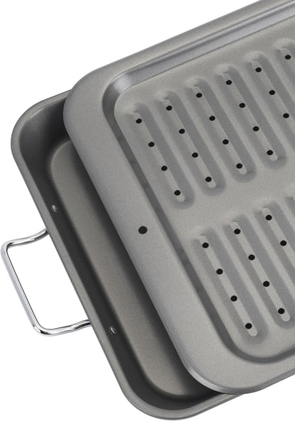 GoodCook Everyday Nonstick Steel Broiler Pan, 11.5" x 14.25" - Image 3