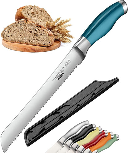 Orblue Serrated Bread Knife Ultra-Sharp Stainless Steel Professional Grade by Orblue