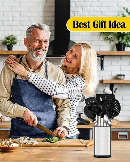 Silicone Cooking Utensil Set, BPA Free Heat Resistant Kitchen Tools - Image 6