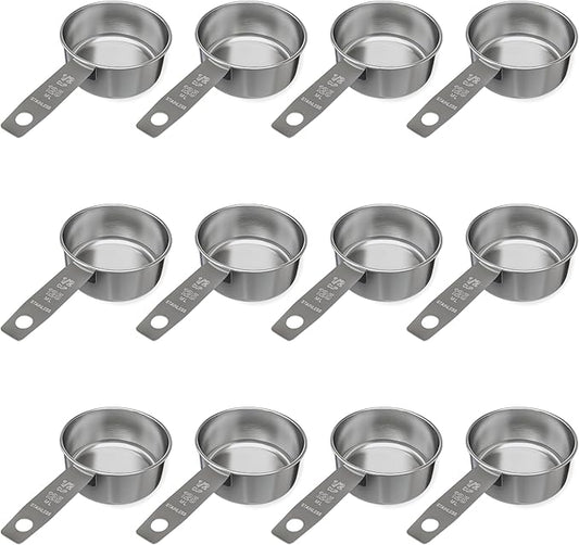1/2 Cup Stainless Steel Measuring Cup | Sturdy Metal 125 ml | 125 cc | 4 oz | by Knupp+Co.