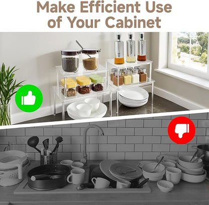 Clear Kitchen Cabinet Organizer, Acrylic Shelves - Image 5