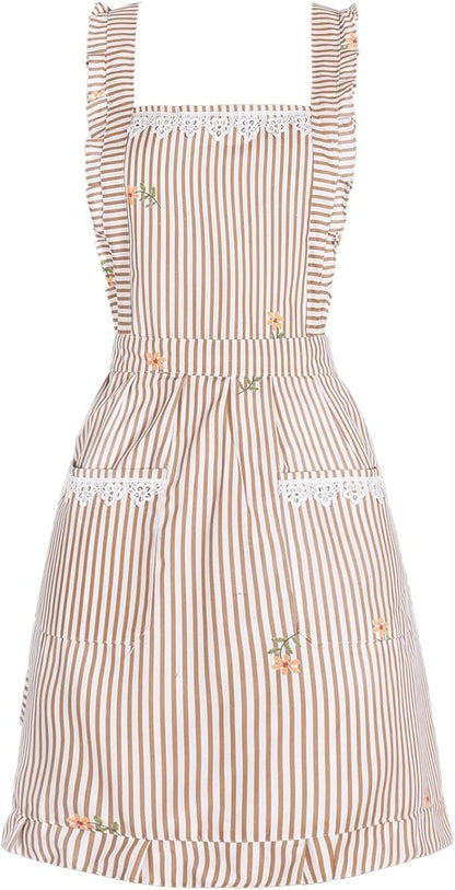 Funny Aprons for Women with Pockets, Kitchen Cooking Grilling Bbq Cute Chef by Aoomzoon