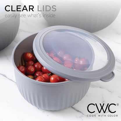 COOK WITH COLOR Prep Bowls with Lids- Wide and Deep Nesting Plastic Small - Image 4