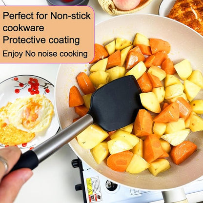 KLAQQED 5Pcs Silicone Spatula Heat Resistant Long Large Spatulas Set - Image 5
