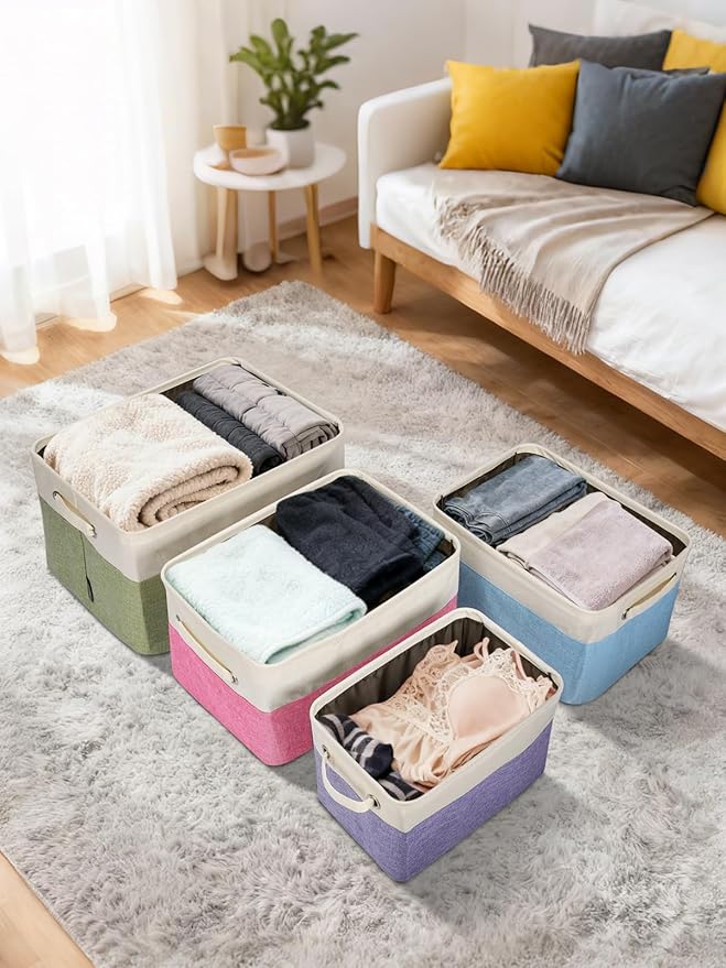 BALEINE 3 Pack Fabric Closet Storage Bins - Image 7