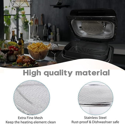 2-Pack Splatter Shield for Ninja Foodi FG551, 304 Stainless Steel Reusable - Image 3
