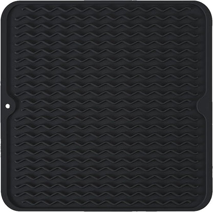 Silicone Dish Drying Mat, Non-Slip Easy Clean Sink Mat Large Heat-resistant by MODENGKONGJIAN