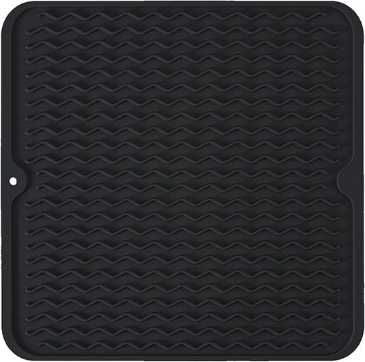 Silicone Dish Drying Mat, Non-Slip Easy Clean Sink Mat Large Heat-resistant by MODENGKONGJIAN