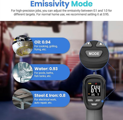 Etekcity Temperature Gun Infrared Thermometer -58°F 1130°F, Digital Laser Heat - Image 6
